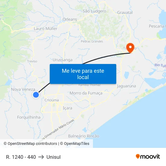 R. 1240 - 440 to Unisul map