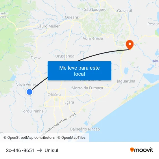 Sc-446 -8651 to Unisul map