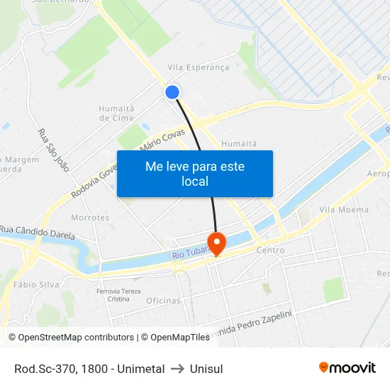 Rod.Sc-370, 1800 - Unimetal to Unisul map
