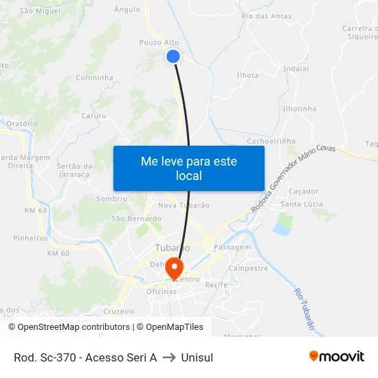 Rod. Sc-370 - Acesso Seri A to Unisul map