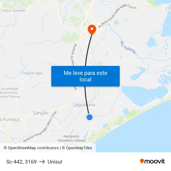 Sc-442, 3169 to Unisul map