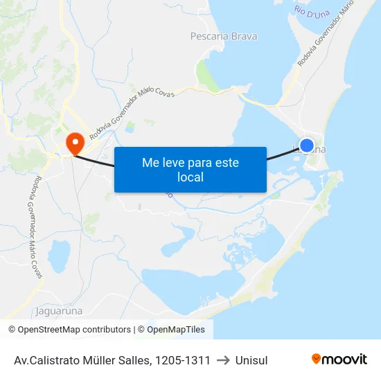 Av.Calistrato Müller Salles, 1205-1311 to Unisul map