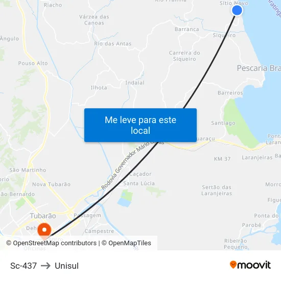 Sc-437 to Unisul map