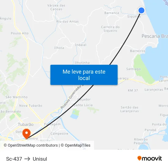 Sc-437 to Unisul map