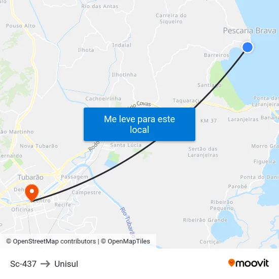 Sc-437 to Unisul map