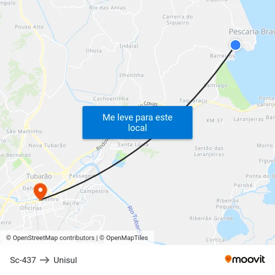 Sc-437 to Unisul map