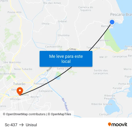 Sc-437 to Unisul map