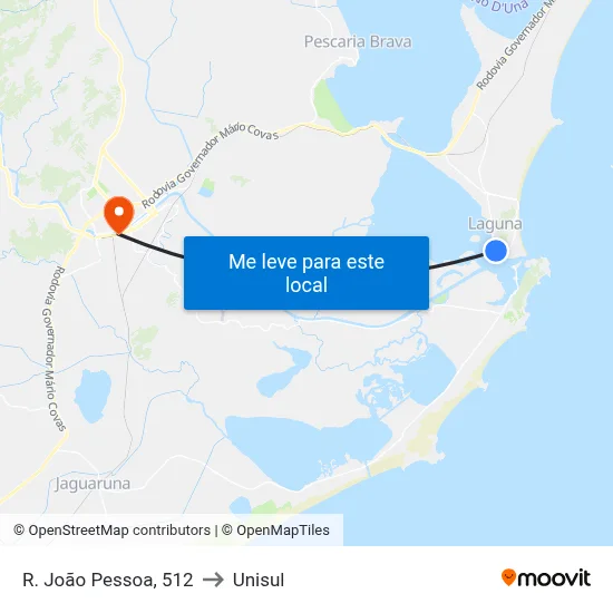 R. João Pessoa, 512 to Unisul map