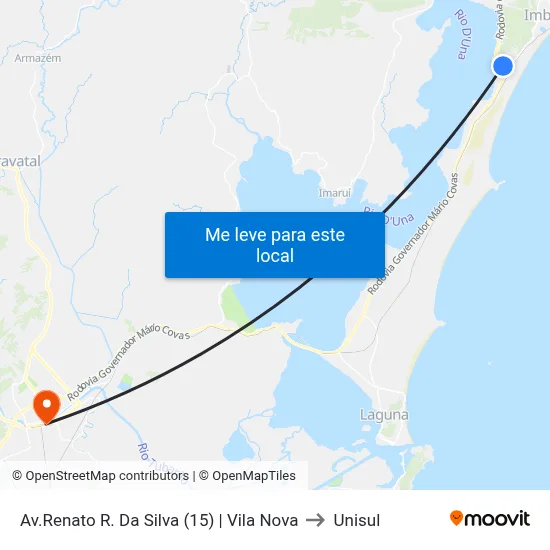 Av.Renato R. Da Silva (15) | Vila Nova to Unisul map