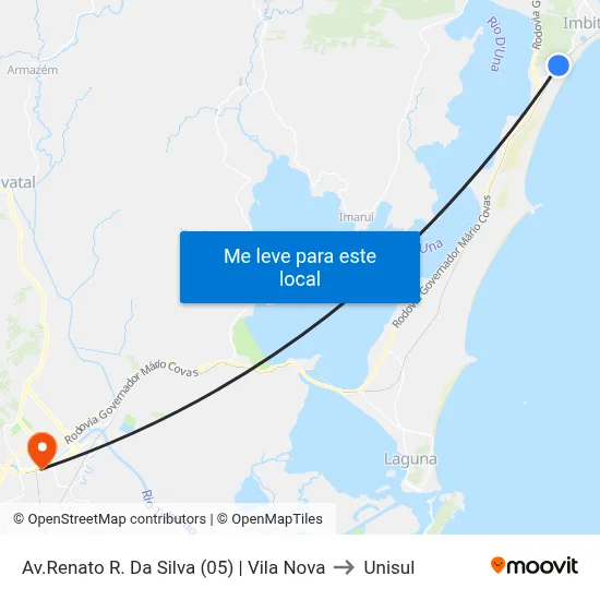 Av.Renato R. Da Silva (05) | Vila Nova to Unisul map