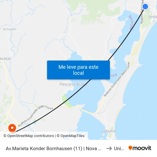 Av.Marieta Konder Bornhausen (11) | Nova Brasília to Unisul map
