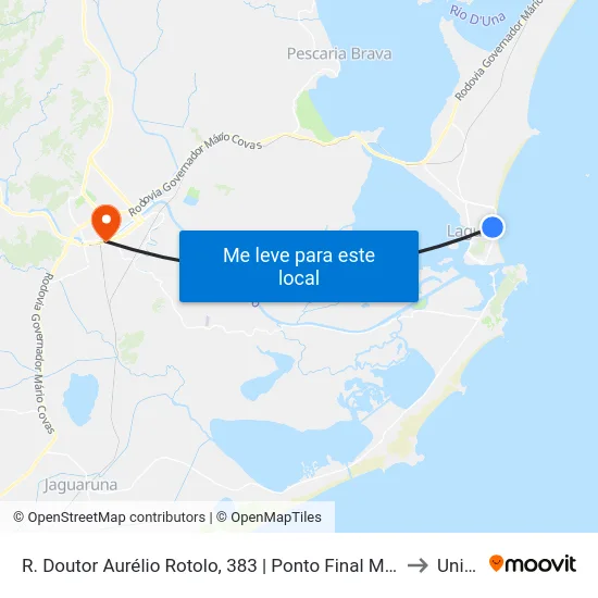 R. Doutor Aurélio Rotolo, 383 | Ponto Final Mar Grosso to Unisul map