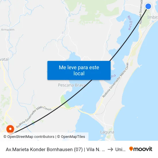 Av.Marieta Konder Bornhausen (07) | Vila N. Alvorada to Unisul map