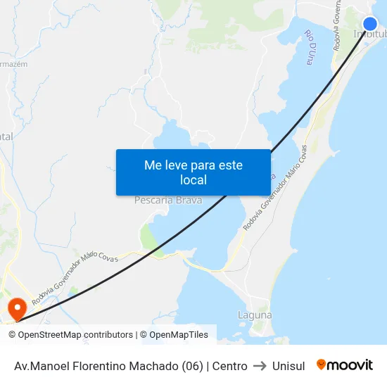 Av.Manoel Florentino Machado (06) | Centro to Unisul map
