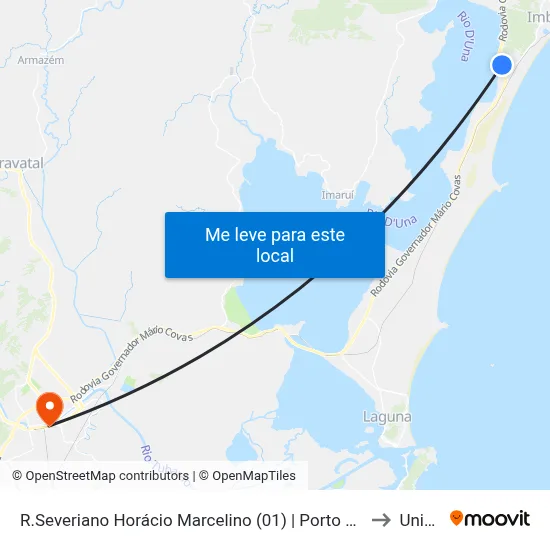 R.Severiano Horácio Marcelino (01) | Porto Da Vila to Unisul map