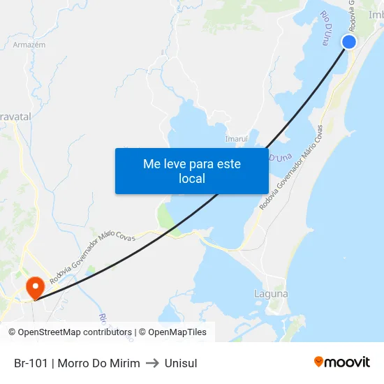 Br-101 | Morro Do Mirim to Unisul map
