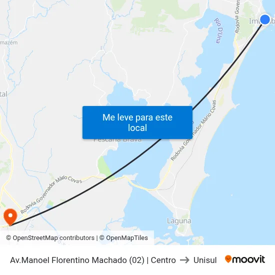 Av.Manoel Florentino Machado (02) | Centro to Unisul map