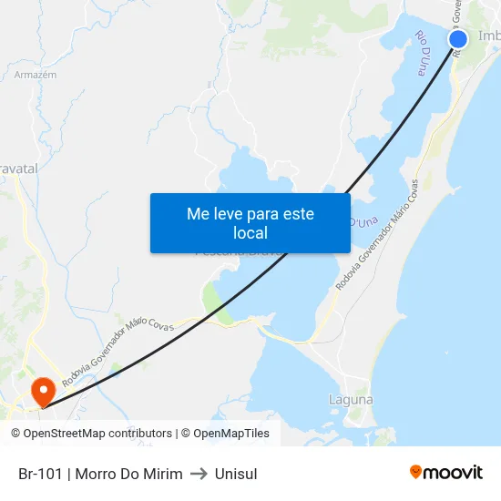 Br-101 | Morro Do Mirim to Unisul map