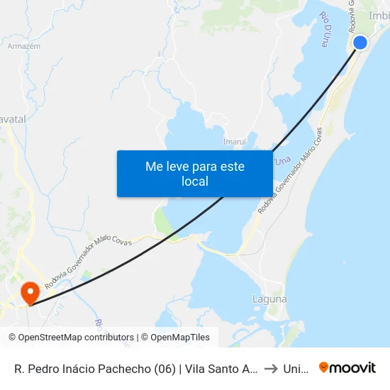 R. Pedro Inácio Pachecho (06) | Vila Santo Antônio to Unisul map
