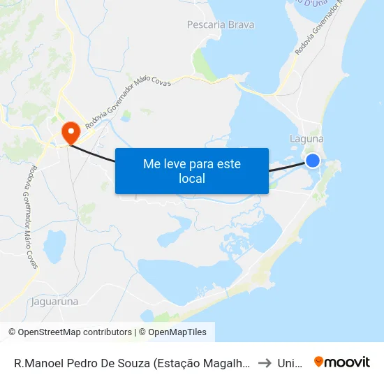 R.Manoel Pedro De Souza (Estação Magalhães) to Unisul map