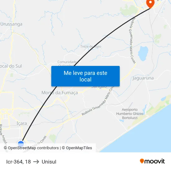 Icr-364, 18 to Unisul map