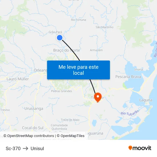 Sc-370 to Unisul map