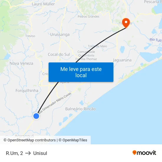 R.Um, 2 to Unisul map
