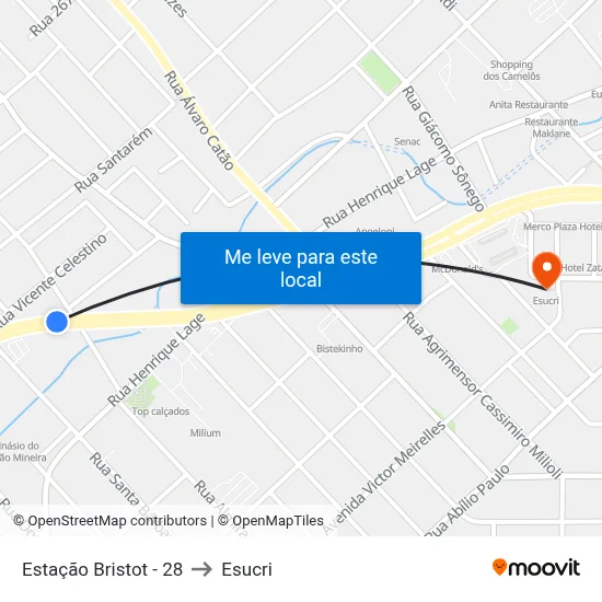 Estação Bristot - 28 to Esucri map