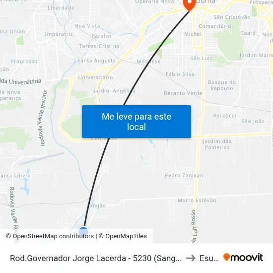 Rod.Governador Jorge Lacerda - 5230 (Sangão Trevo) to Esucri map