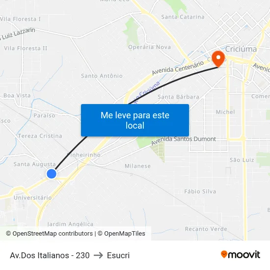 Av.Dos Italianos - 230 to Esucri map