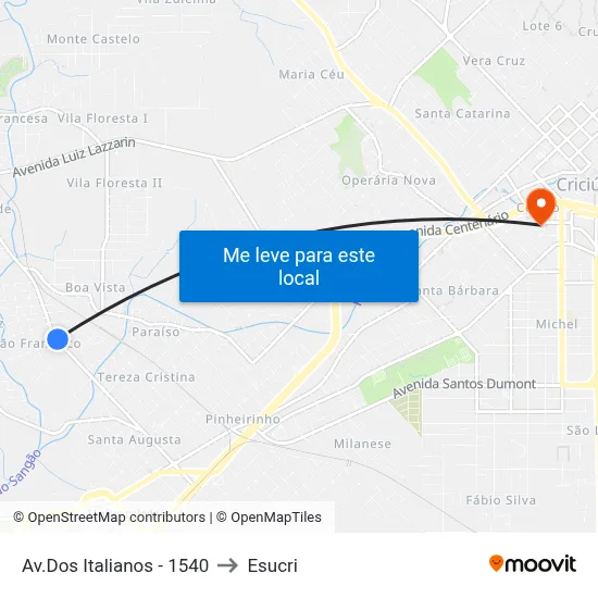 Av.Dos Italianos - 1540 to Esucri map