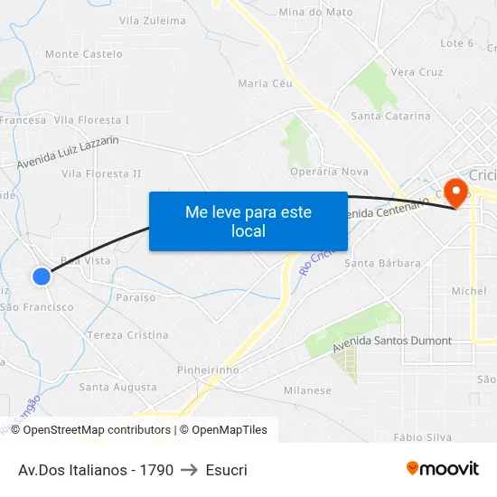 Av.Dos Italianos - 1790 to Esucri map