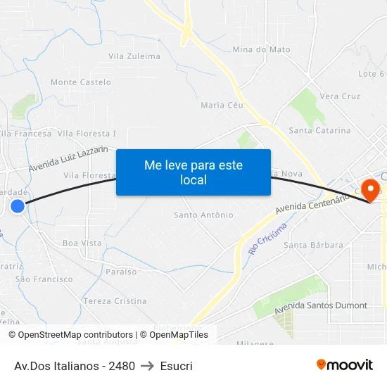 Av.Dos Italianos - 2480 to Esucri map