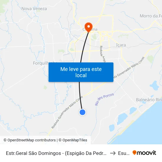 Estr.Geral São Domingos - (Espigão Da Pedra Igreja) to Esucri map