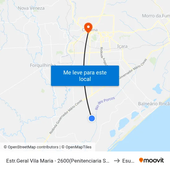 Estr.Geral Vila Maria - 2600(Penitenciaria Sul) to Esucri map