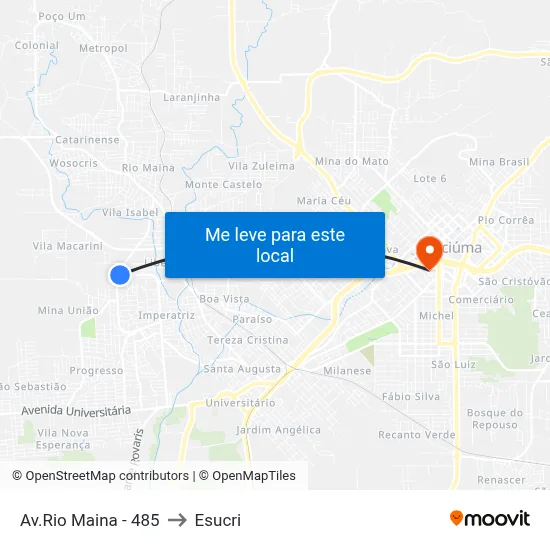 Av.Rio Maina - 485 to Esucri map