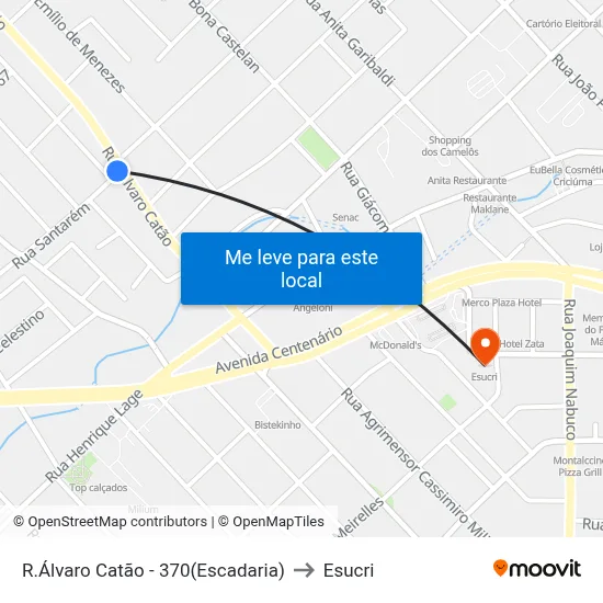 R.Álvaro Catão - 370(Escadaria) to Esucri map