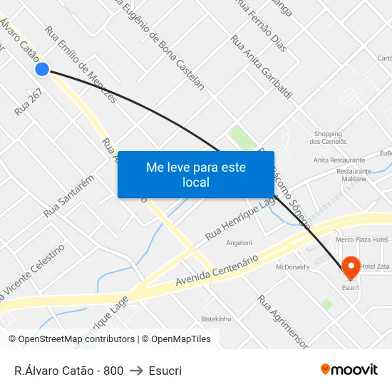 R.Álvaro Catão - 800 to Esucri map