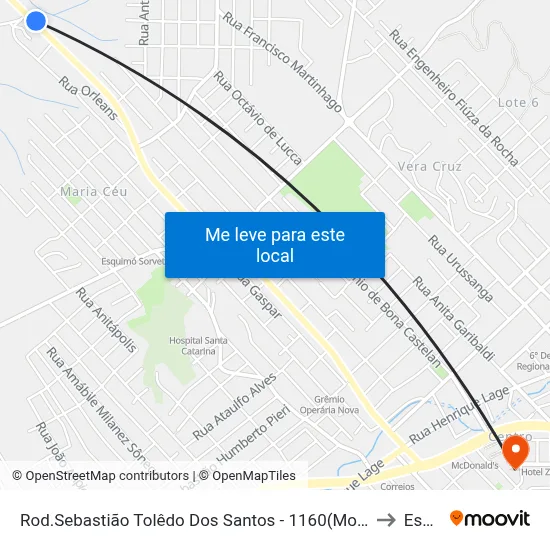 Rod.Sebastião Tolêdo Dos Santos - 1160(Mor.Da Colina) to Esucri map