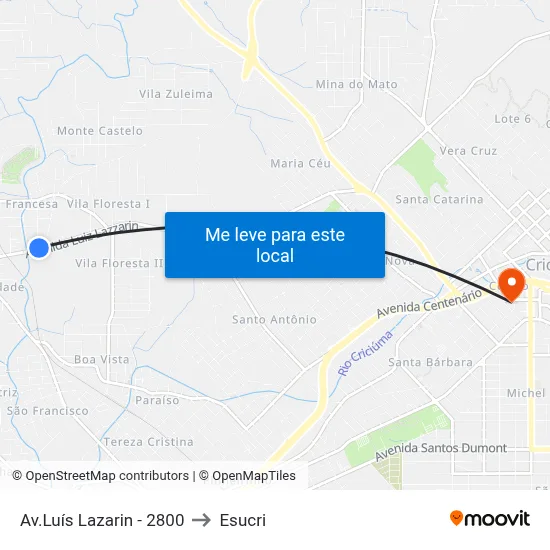 Av.Luís Lazarin - 2800 to Esucri map