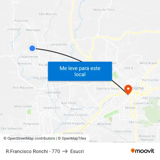 R.Francisco Ronchi - 770 to Esucri map