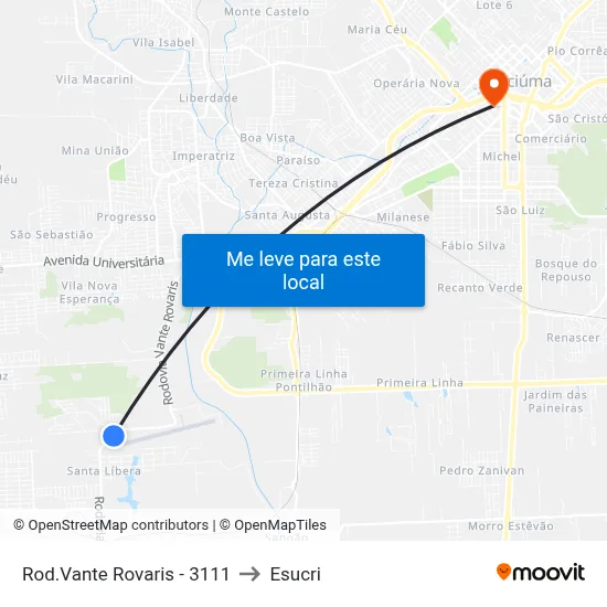 Rod.Vante Rovaris - 3111 to Esucri map