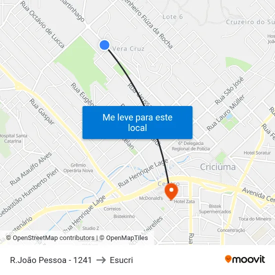 R.João Pessoa - 1241 to Esucri map