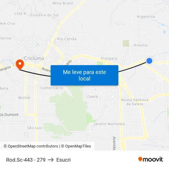 Rod.Sc-443 - 279 to Esucri map