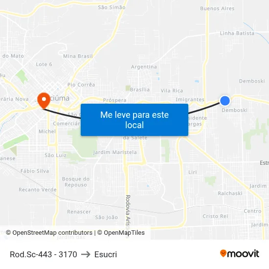 Rod.Sc-443 - 3170 to Esucri map