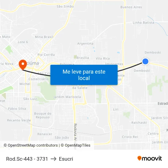 Rod.Sc-443 - 3731 to Esucri map