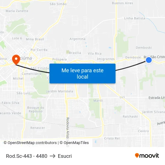 Rod.Sc-443 - 4480 to Esucri map