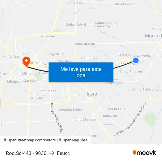 Rod.Sc-443 - 9830 to Esucri map