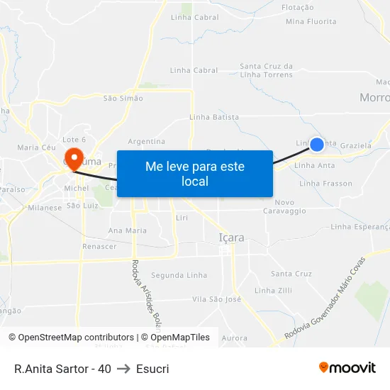 R.Anita Sartor - 40 to Esucri map