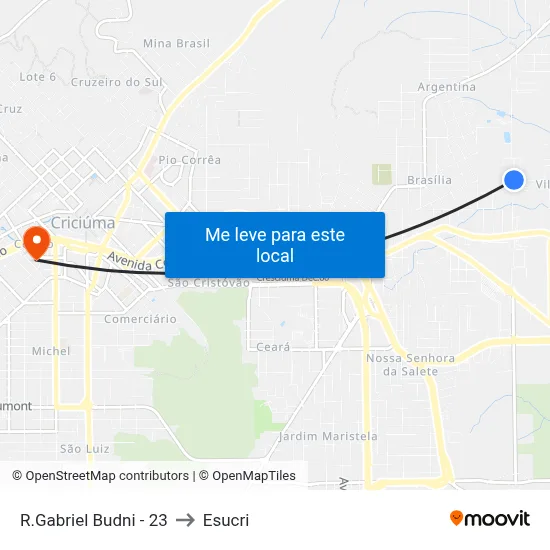 R.Gabriel Budni - 23 to Esucri map